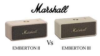 Marshall Emberton 2 vs Emberton 3 III Portable BLuetoth Speakers | Compare Specifications | Features