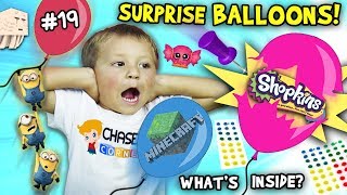 Chase's Corner: SURPRISE BALLOONS! Minions, Minecraft, Shopkins (#19) | DOH MUCH FUN