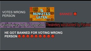 THEY BANNED HIM BECAUSE HE VOTED THE WRONG PERSON