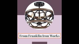 Ceiling Light Fixture Franklin Iron Works -Stunning #ceilinglights #lightingdecor #lighting