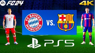 FC 24 - Bayern Munich vs  Barcelona | UEFA Champions League  | PS5™ [4K60]