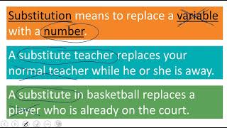 Example 3 Substitution Practice