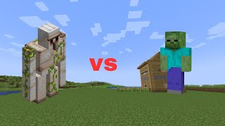 IRON GOLEM VS ZOMBIE |MINECRAFT