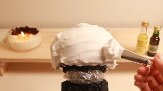 ASMR 끈적한 비닐 마이크 & 몽글 몽글 쉐이빙폼 바르기 / sticky & shaving foam