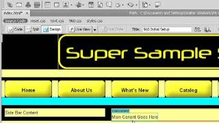 Createing a Dreamweaver Template