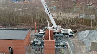 Baldwins Crane Hire Installing Transformers in Warrington