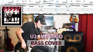 U2 - Vertigo - Bass Cover with Tabs in 4K