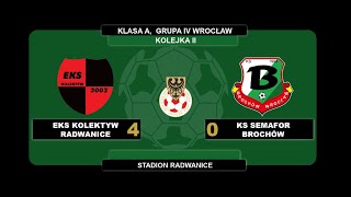 2. Kolejka, Kolektyw Radwanice 4:0 KS Semafor Brochów, 31.08.2019, skrót