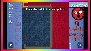 Brain It On! 9 Community Levels "ORBS!" solved by nagmok