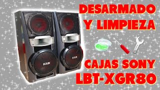 DESARMADO y LIMPIEZA de cajas SONY LBT-XGR80‼️😎🔊breve y sencillo tutorial #160 🔊