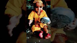 #viralsong #devotionalsong #cutebaby #hindudevotionalsong #baby  #krishnabhajan