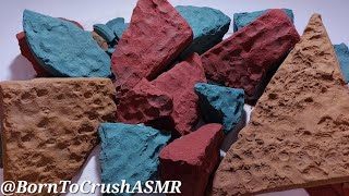 ASMR Red Blue Brown & White Slab Baking Soda Crush | Congratulations @CrunchyASMR84 on 400K |