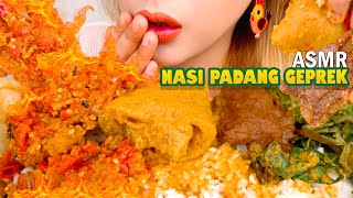 SEKTE BARU GEPREK😂ASMR NASI PADANG GULAI KOMPLIT CAMPUR AYAM GEPREK LEVEL NYIKSAA🔥| ASMR Indonesia