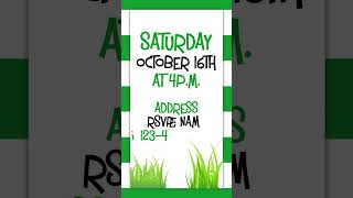 Soccer Themed Party Video Invitation