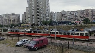 Трамвай Tatra T3SUCS №5642, Tatra T3 №5647, СБО 5647+5653 17.06.2022 / Kyiv tram Tatra T3SUCS