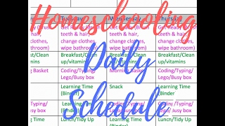 Homeschool Kids Daily Schedule | Printable Available