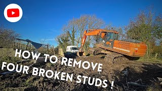 Broken bolts / in the track frame / dumper doors open !