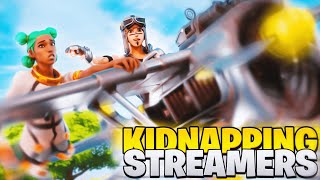 Kidnapping Fortnite Twitch Streamers using PLANES! ... (with reactions)