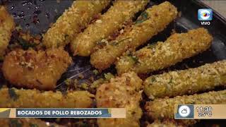 Bocados de pollo rebozados con salsas Dos Anclas