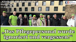 "Das Pflegepersonal wurde ignoriert und vergessen!" Demo in Heilbronn am 11.3.2023