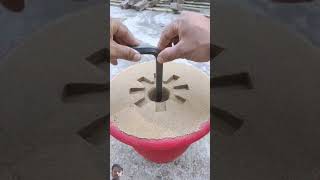 صهر المعادن صب علي الرمال صنعات جديده #satisfying #experiment #art #shorts