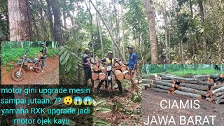 pesona ketangguhan RXK bawa kayu MAHONI di jalan menanjak dan licin....