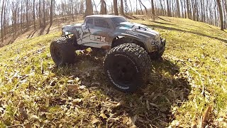 Ecx Ruckus Brushless spring bash in the woods.