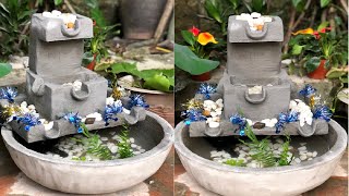 Garden design // 3-Floor Mini Waterfall Mini Aquarium