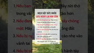 Mẹo vặt sức khỏe lưu ngay khi cần #suckhoe #xuhuong #lethihiop