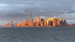 Light at Sunset on Manhattan from Staten Island Ferry 01/16/21