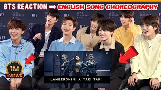 BTS Reaction To English Song Choreography | BTS Reaction To Songs