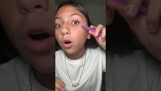 can't believe a kid is showing me how to apply lashes, and she's so good at it !🤣