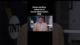 Charles Barkley and Shaq O'Neal are laughing their ass off on Derrick White hairline 🤣🤣 #shorts