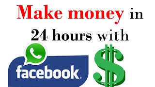 How to make money on facebook within 24 hours | make money on facebook group and fan page