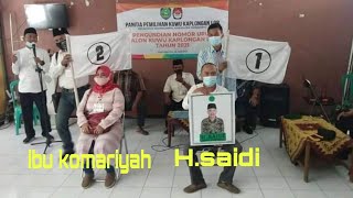 Pawai Pengambilan Bendera Calon Kuwu Desa Kaplongan Lor No.1 H.saidi No.2 Ibu Komariyah