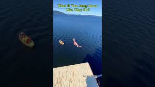 What If You Jump Down Like They Do?#shorts #trending #life #sharing #funny #sea #adventure