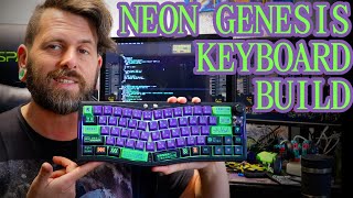 custom neon genesis evangelion keyboard build ⌨️ AKS068PRO w/ neapolitan ice cream switches