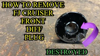 HOW TO REMOVE STUCK FRONT DIFFERENTIAL DRAIN PLUG ON YOUR FJ CRUISER