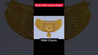 Bridal gold necklace design with Wight #goldnecklacedesignswithprice  #shortvideo  #short