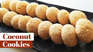 Coconut Cookies Bakery Style | Coconut Cookies without Egg | Easy Coconut Cookies Recipe