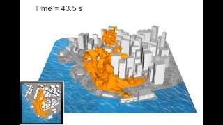 Pollution dispersion in lower Manhattan (AVBP - CERFACS)