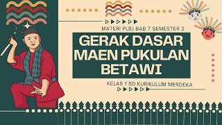 MATERI PLBJ KELAS 1 SD SEMESTER 2 BAB 7: GERAK DASAR MAEN PUKULAN BETAWI