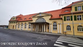 Dworzec Kolejowy w Żaganiu. (4K)