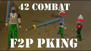 42 Combat Rune 2h Pking - OSRS F2P Pking