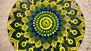 After long time a Dot Mandala art | DIY wall hanging art | fast process video of easy dot mandala