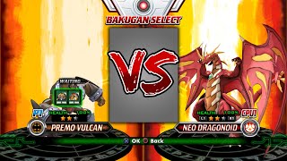 Premo Vulcan vs Neo Dragonoid - Bakugan: Defenders of the Core