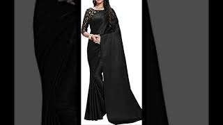 Black Satin saree #blacksaree #shorts #saree