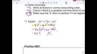 Saxon Algebra 1 - Lesson 71 Video Tutorial