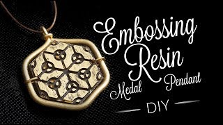 DIY Resin Embossing Medal Pendant