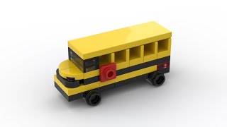 MOC Lego School bus speed build in 4K